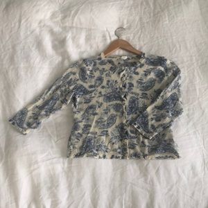 100% Merino Wool Kids M (size 9, 10, 11) Button Down Sweater